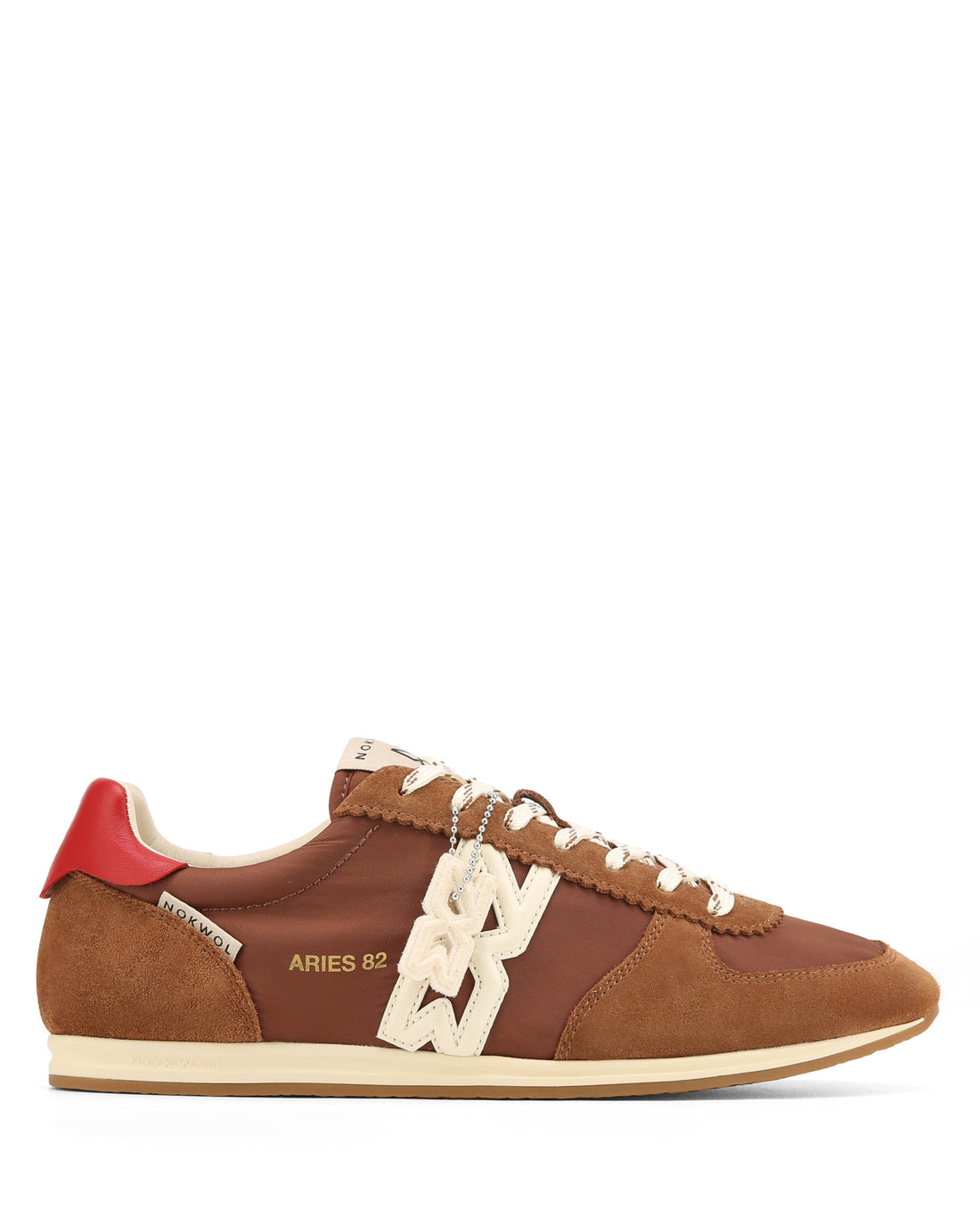 Aries 82 M Tan/Red/Off White Suede/Nylon