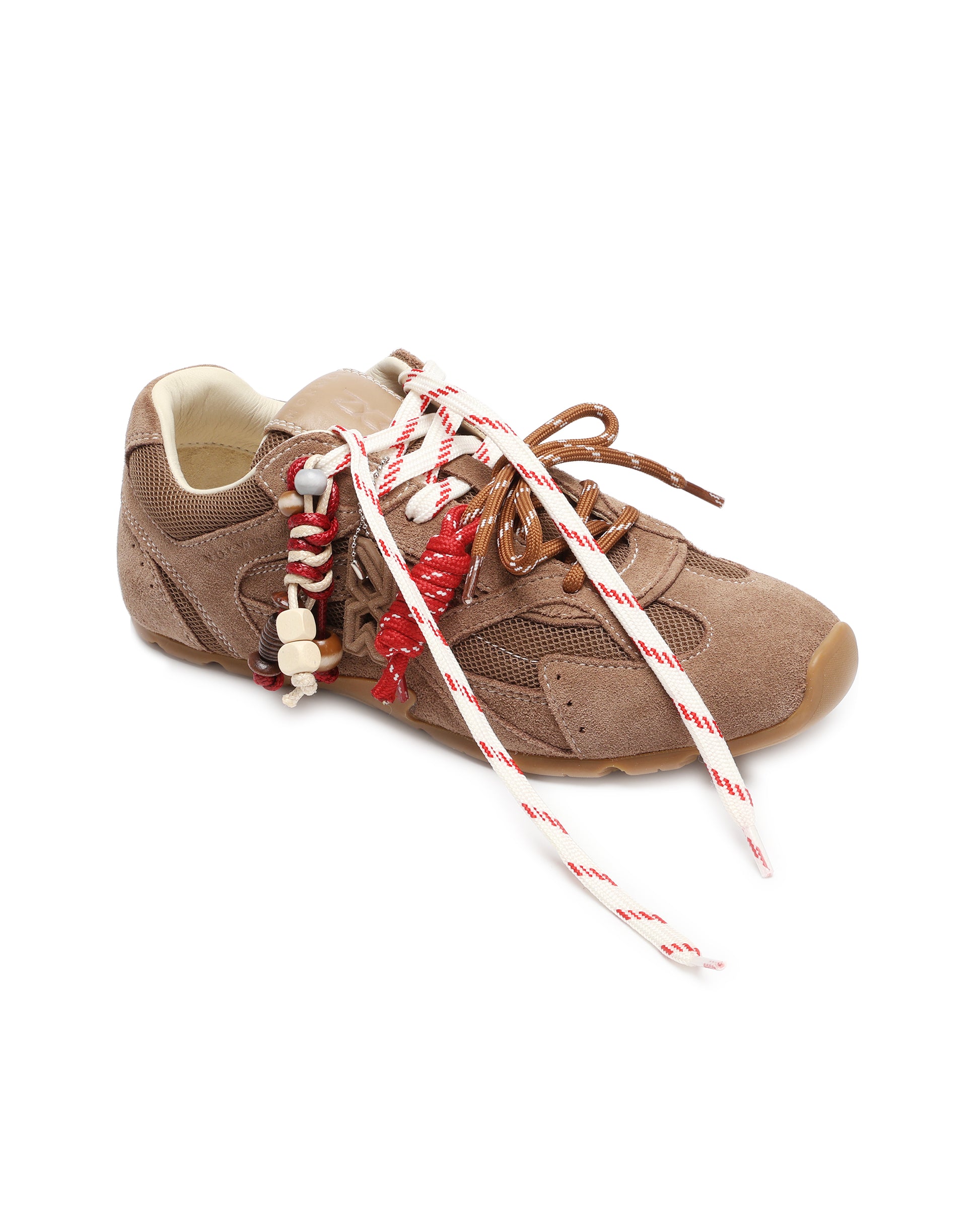 Atlas Mesh Mushroom Suede - lace style view