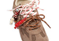 Atlas Mesh Mushroom Suede - lace closeup view