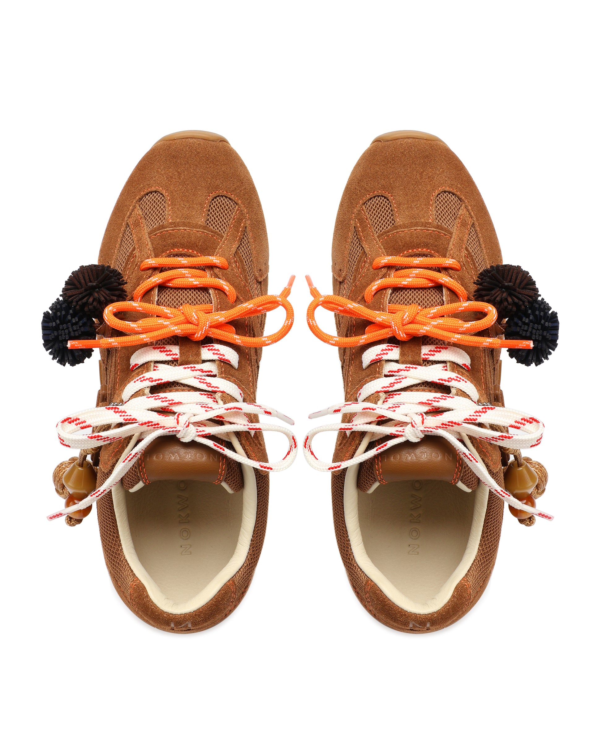 Atlas Mesh Tan Suede Sneakers - top style view