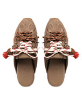 Atlas Slide Mushroom Suede - top lace style view