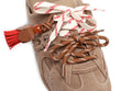 Atlas Slide Mushroom Suede - lace detail closeup