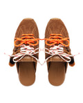 Atlas Slide Tan Suede Mules - top style view
