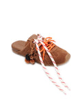 Atlas Slide Tan Suede Mules - side style view