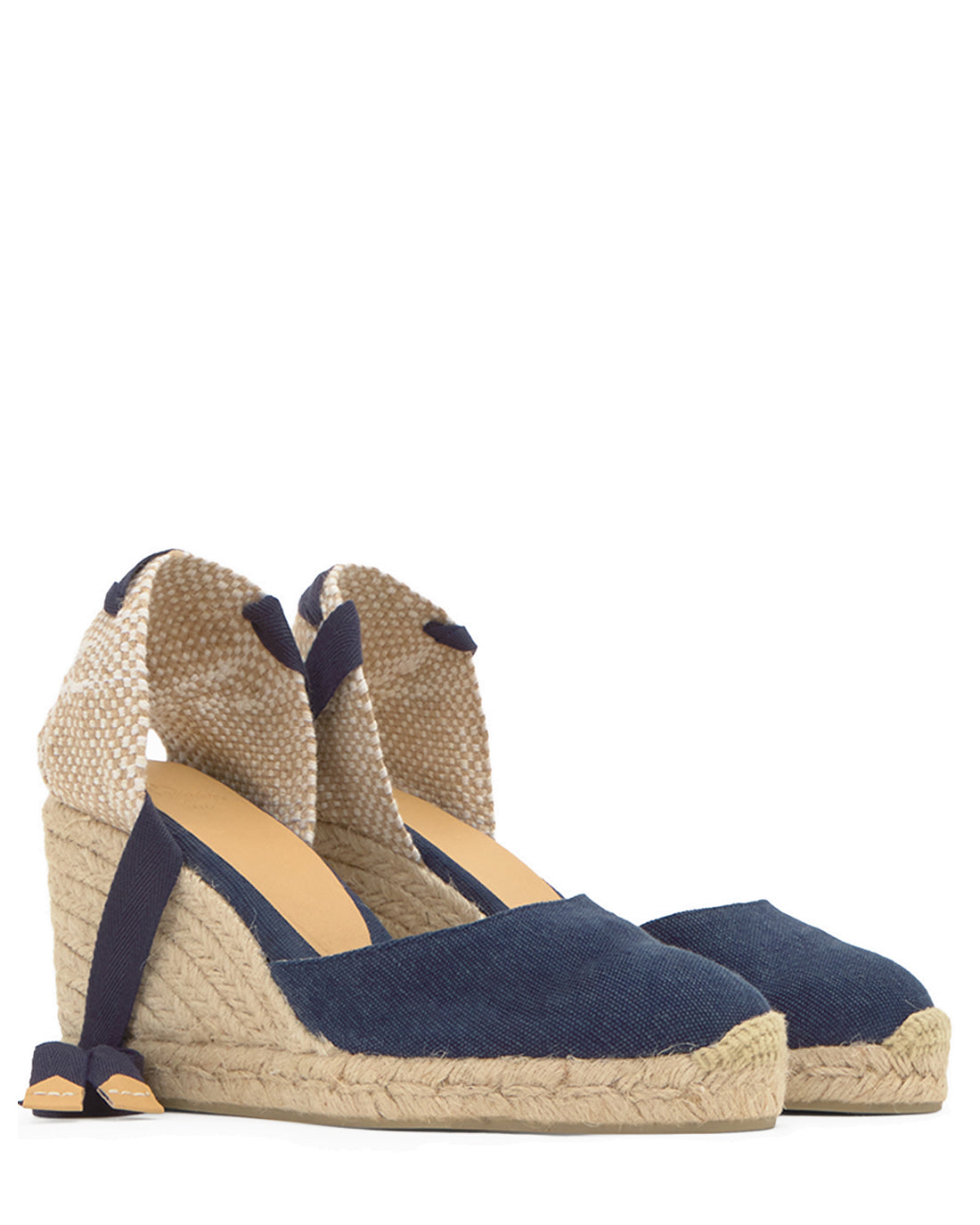 Carina 8 Azul Oxford Wedge Espadrille