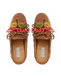 Coco Summer Tan Suede Loafers - top view