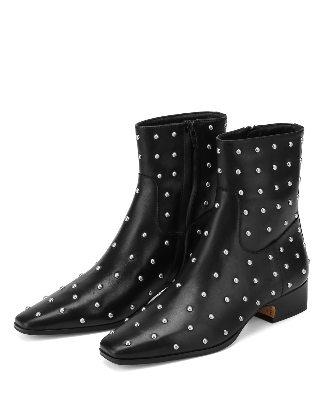 Dusty Black Studded Leather