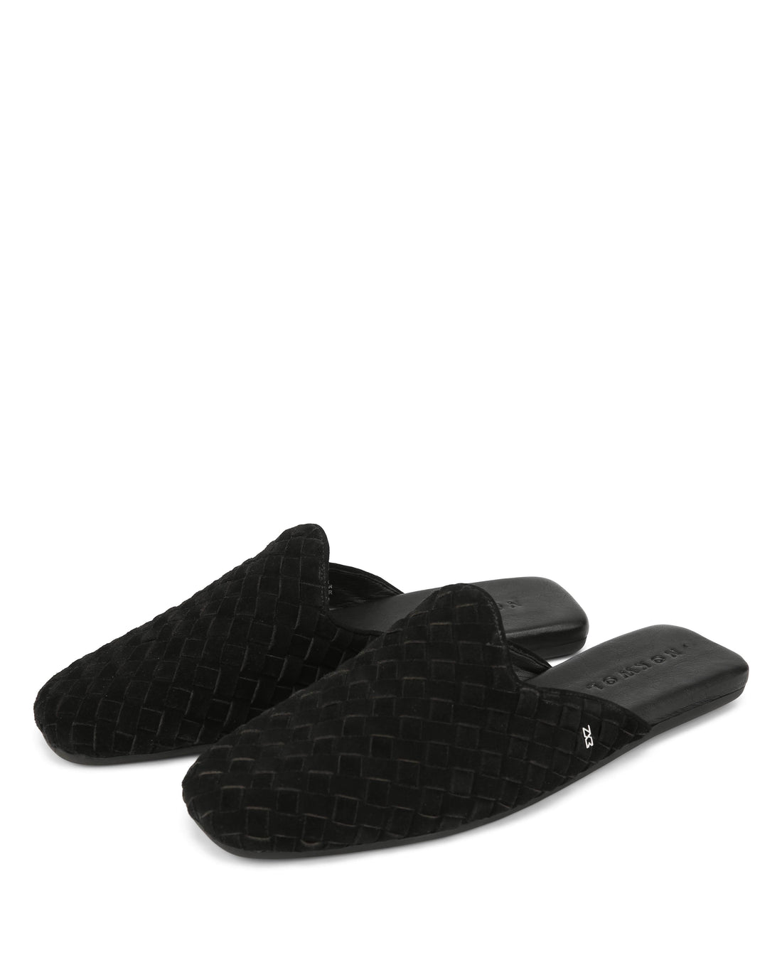 Spencer M Black Small Weave Suede
